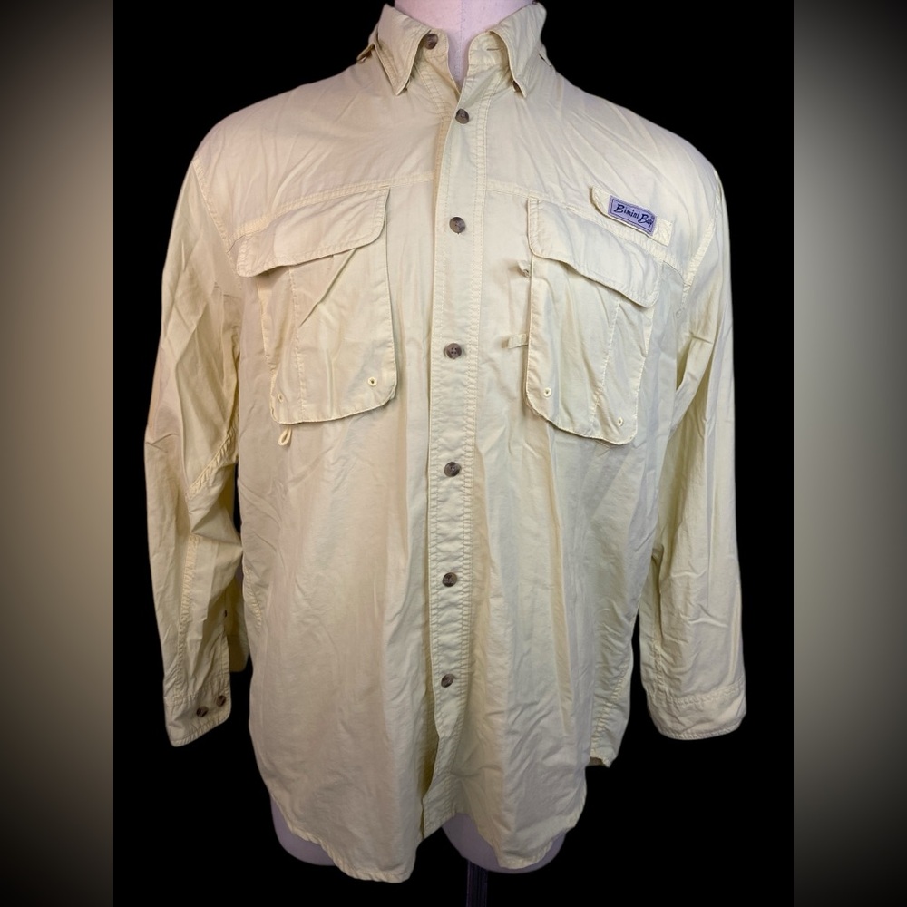 Bimini Bay Outfitters Long Sleeve Button Up Fishing Shirt Men’s Large